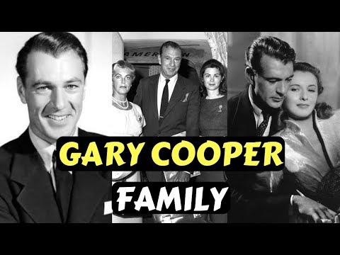 Actor Gary Cooper Family Photos With Wife Veronica Balfe and Children Maria Cooper