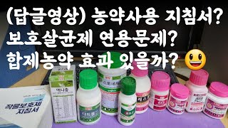 합제농약 효과 있을까? 농약사용지침서? 보호살균제 연용문제?