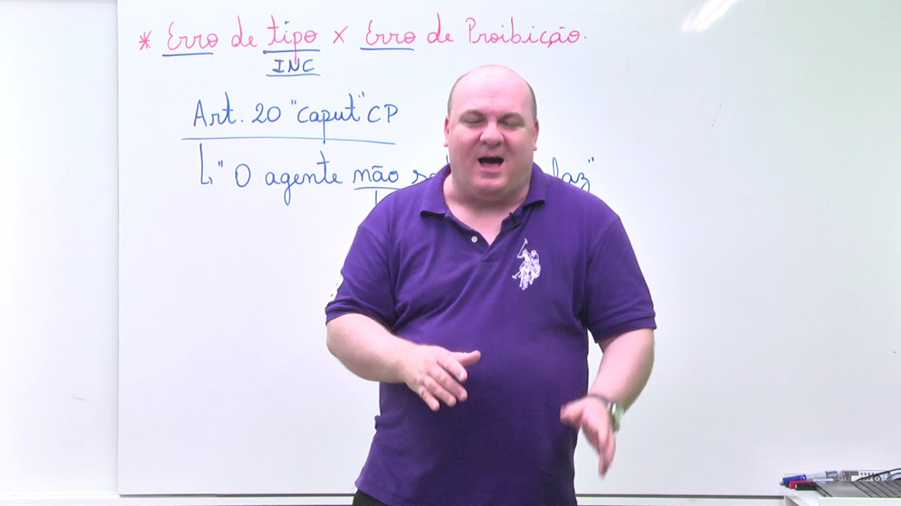 ERRO DE TIPO X ERRO DE PROIBIÇÃO