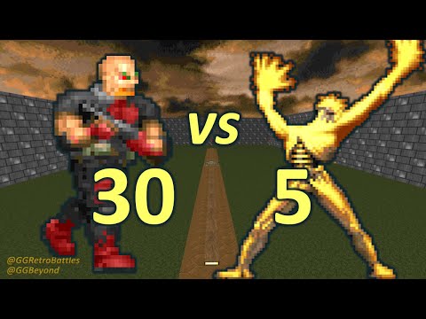 30 Sergeants vs 5 Arch-viles - Monster Infighting - Doom II Retro Battles