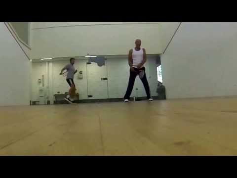 Getting hit with a squash ball. Slow mo!