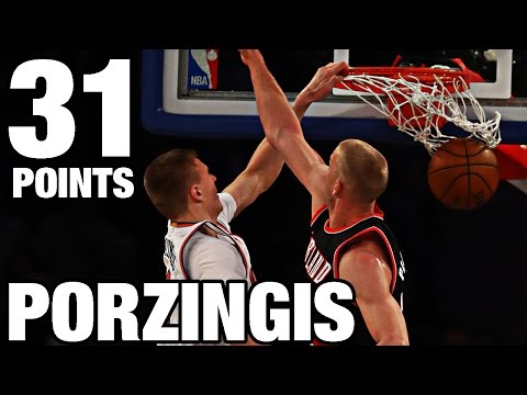 Kristaps Porzingis 31 Points, 9 Rebounds vs Trail Blazers | 11.22.16