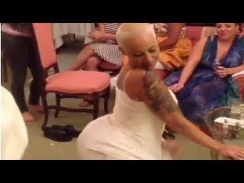 Amber Rose Twerking In Her Wedding Dress!