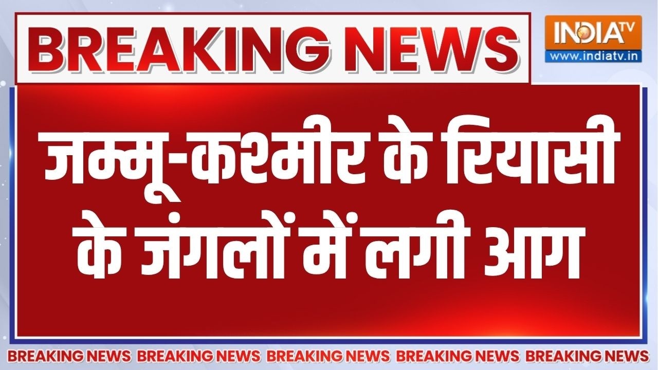 Jammu-Kashmir के रियासी के जंगलों में लगी आग, तेज हवा से बढ़ी पर