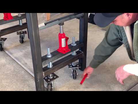 Custom Welding Table with retractable casters