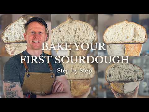 How To Bake Your FIRST Sourdough Bread | Beginner Sourdough Recipe