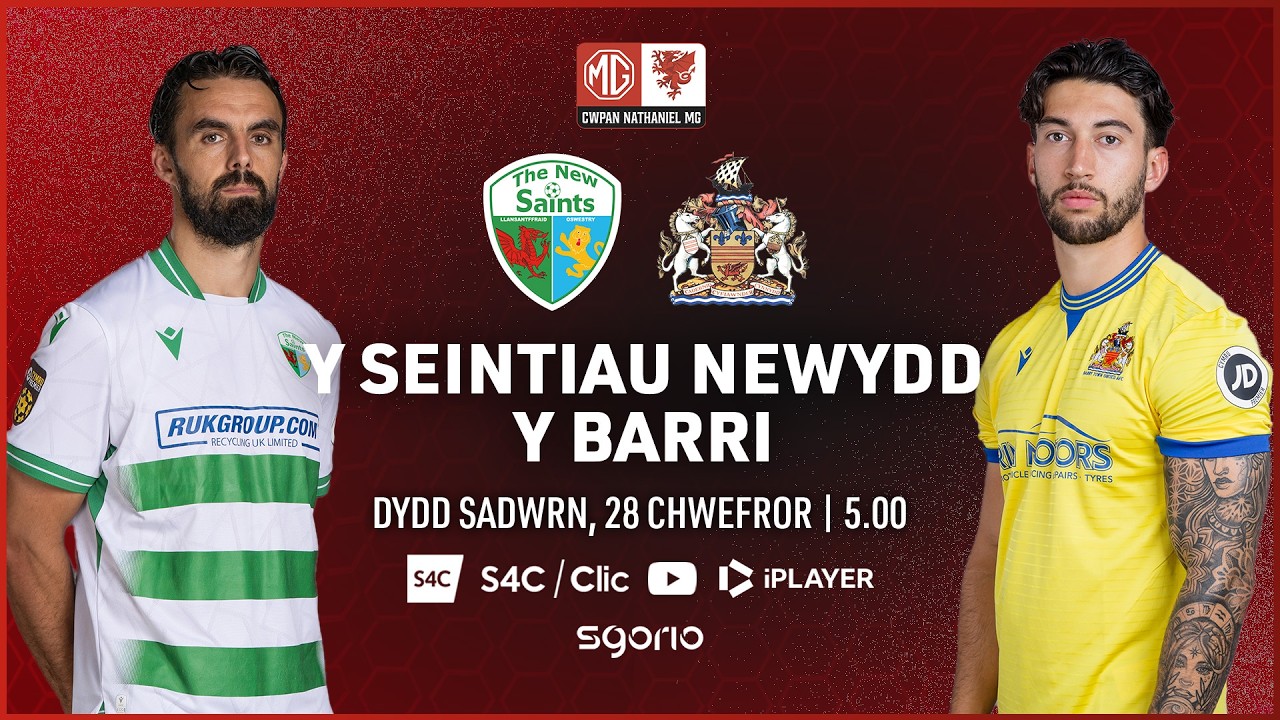 P&Ecirc;L-DROED BYW: Y Seintiau Newydd v Y Barri | Rownd Derfynol Cwpan Nathaniel MG | Sylwebaeth Gymraeg - YouTube