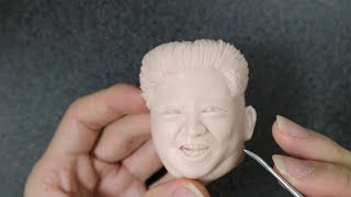 【北】今年の漢字イメージして作ってみた(ノーカット、ノー編集8倍速)　 north korea sculpting clay figure