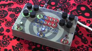 Video thumbnail for Pigtronix ECHOLUTION multi tap delay pedal demo with Kingbee Stratocaster by gearmanndude