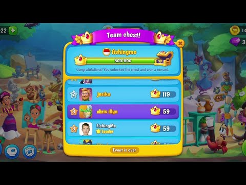 @Fishdom Level 5559 Finished at Last. Got 3rd Rank in Team Chest.