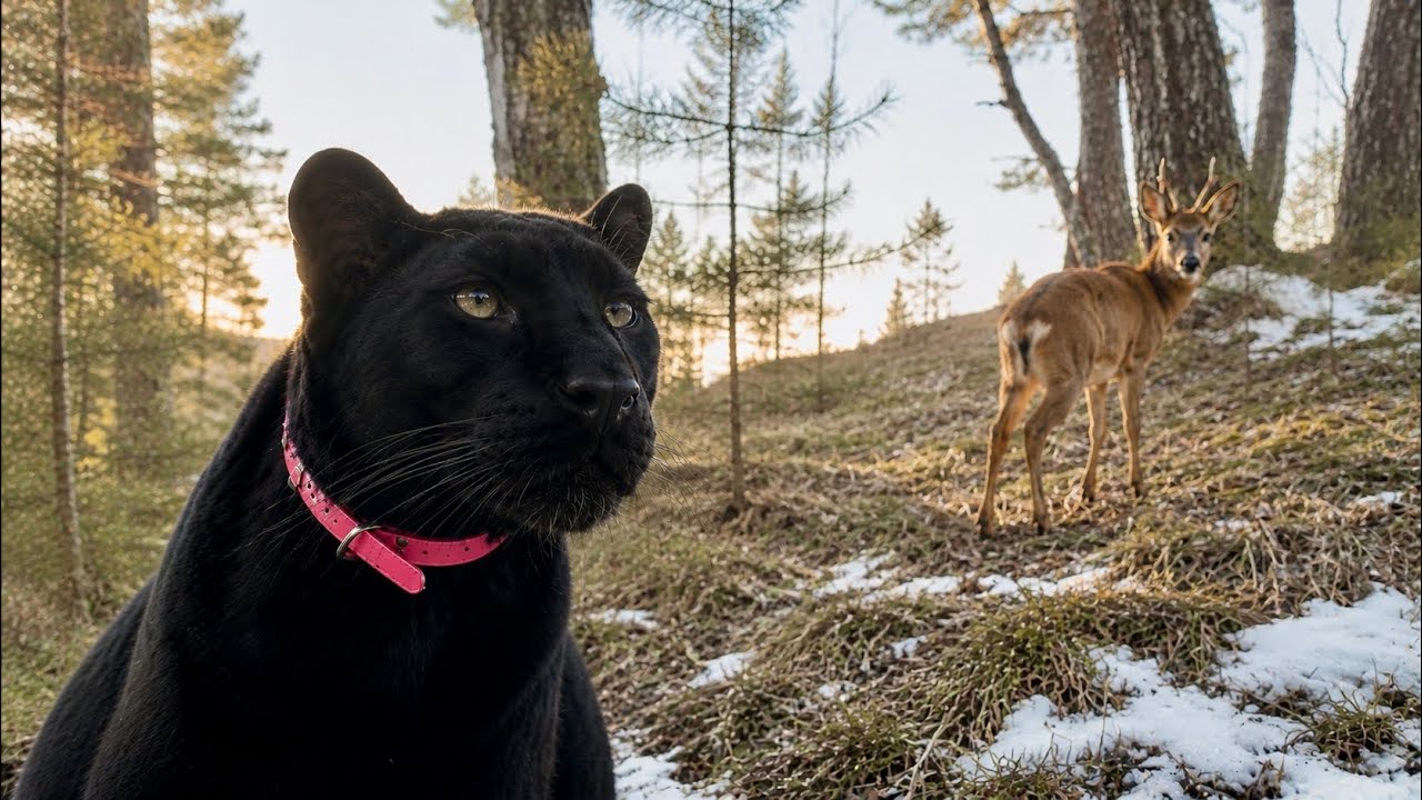 An old friend came to visit Luna the panther again 🦌(ENG SUB)
