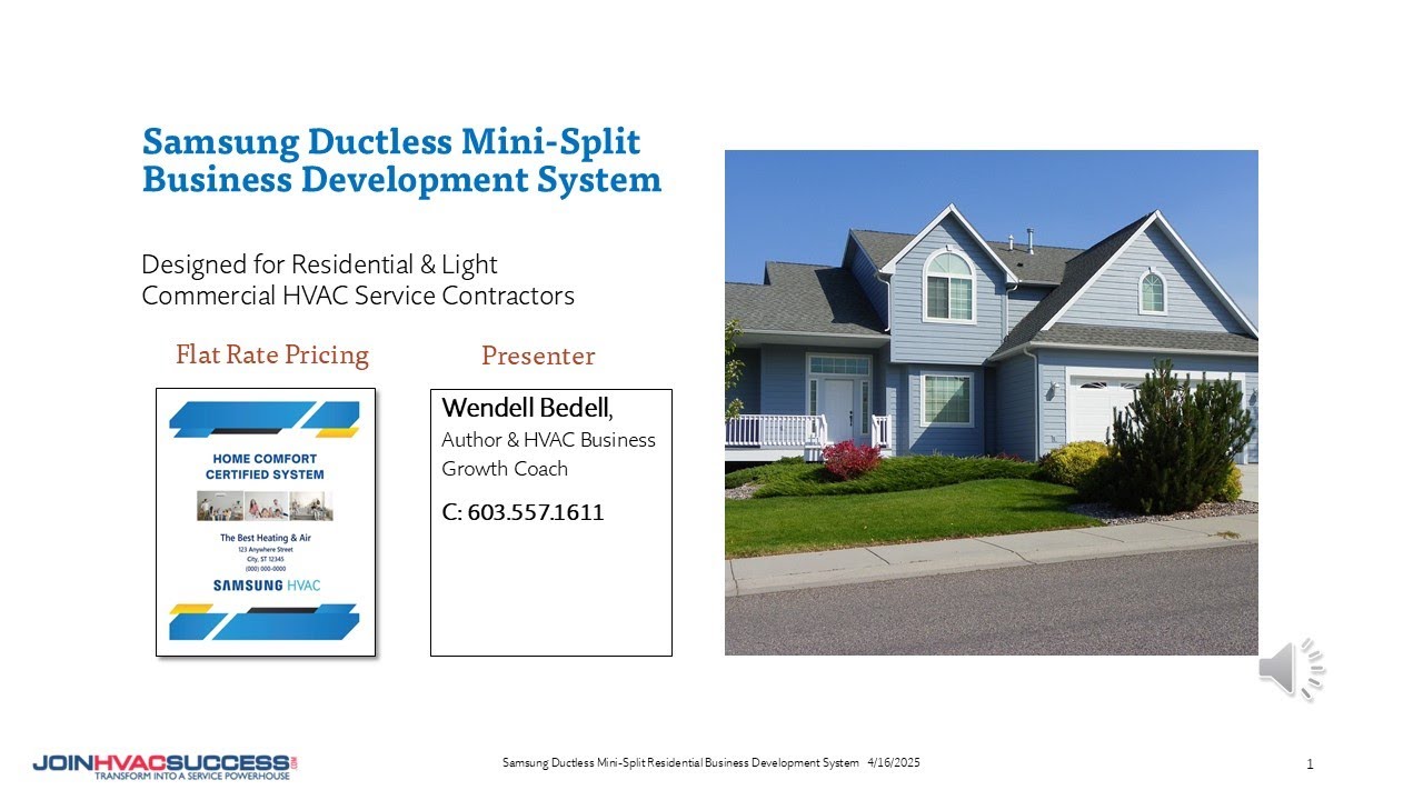 Samsung Ductless Mini Split Business Development System