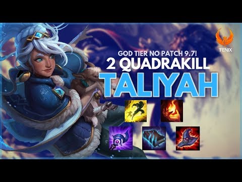 GOD TIER NO PATCH 9.7! *2 QUADRAKILL* - TALIYAH MID GAMEPLAY [PT-BR]