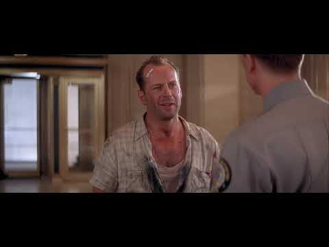 Die Hard 3 - Part 2 of 2 - Escort to elevator by fake police guards in stolen police uniforms