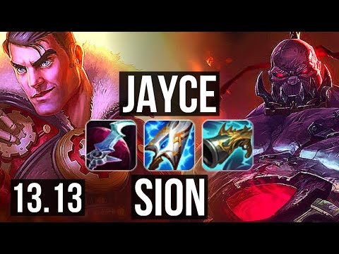 JAYCE vs SION (TOP) | 8/1/1, 1.3M mastery, 400+ games, Godlike | NA Master | 13.13