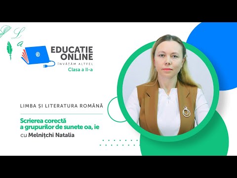 Limba și literatura română, Clasa a II-a, Scrierea corectă a grupurilor de sunete oa, ie