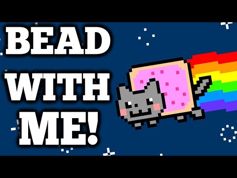 Calm/Relaxing/lofi Music and Real Time Perler Bead Art - Nyan cat!