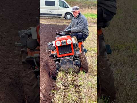 Kubota Garden Tractor Ploughing