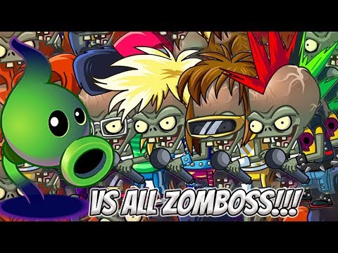 Plants vs Zombies 2 Epic Hack - Shadow Peashooter Max Level 10 vs All Freakin Zomboss