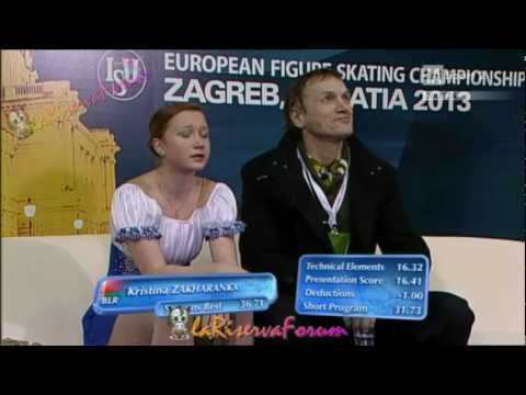 ISU ZAGREB 2013 -1/37-  LADIES SP - Kristina ZAKHARANKA - 25.01.2013