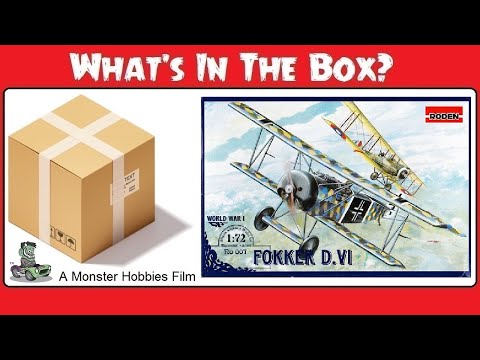 What's In The Box? The 1/72 scale Fokker D.VI Plastic Model Kit By Roden - Model Kit Unboxing Video