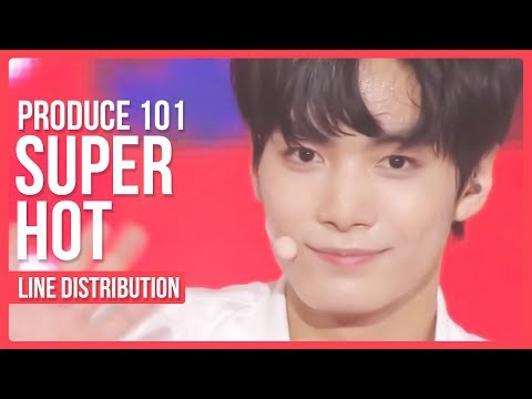 PRODUCE 101 - Super Hot Line Distribution (Color Coded)