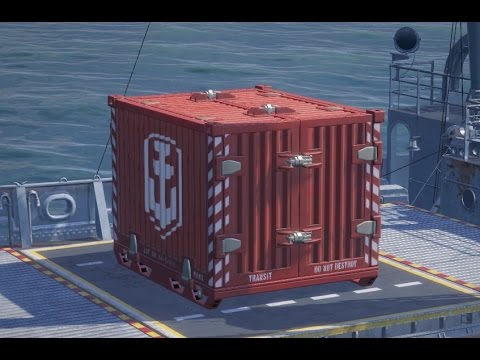 Opening almost 150 Containers and Gifts at once in World of Warships