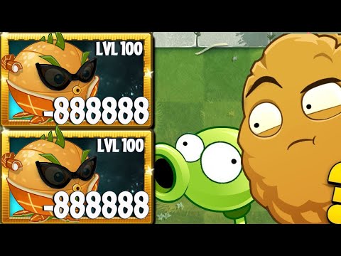 Every Plants Level 100 Power Up Vs 5 Blockhead Zombies Level 35 - PvZ 2 Challenge