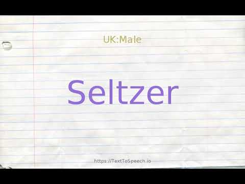How to pronounce seltzer