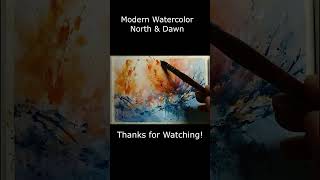 This abstract watercolor technique is so satisfying #painting #artshorts #watercolor