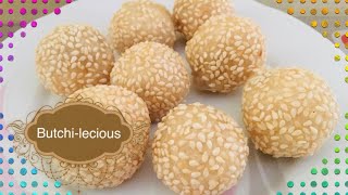 Buchi Recipe | How to make Butsi | Glutinous rice balls with mung beans filling