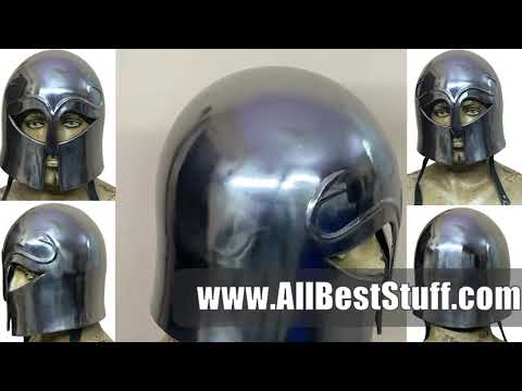 Watch YouTube Video for Ancient Greek Soldier warrior Knight Crusader Helmet