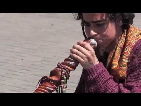 Didgeridoo musician in Kiev