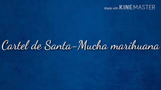 Cartel de Santa-Mucha marihuana letra