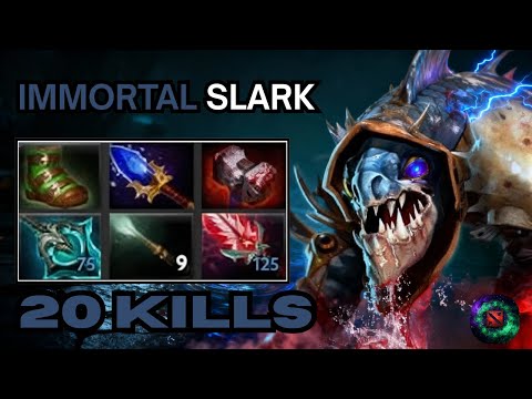 Dota 2 Slark 20 KILLS –Safe Lane Carry Gameplay | Insane Lifesteal, Monster Rampage, GODLIKE Moments