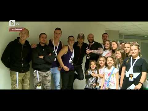 Enrique Backstage meeting the contestants of "Bulgaria's Got Talent" at his show In Sofia, Bulgaria