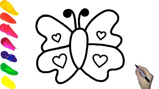 Easy Butterfly Drawing for Kids | Fun & Colorful Art Tutorial