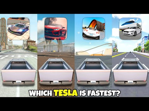 Tesla Top Speed in Extreme Car Driving Simulator, 3D Driving Class, Driving School, Car Stunt Races