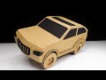 How To Make Cardboard Car Craft Home Made Cardboard Art Craft DIY