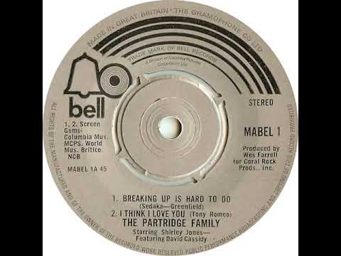 UK New Entry 1972 (135) The Partridge Family - Breaking Up Is Hard To Do