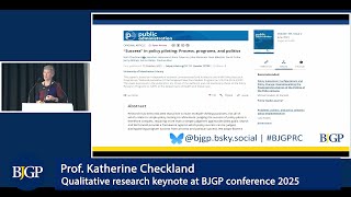 Qualitative research keynote at BJGP conference 2025