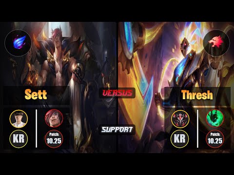 Faker SETT (Support) [Phase Rush] VS THRESH - Grandmaster KR Patch 10.25