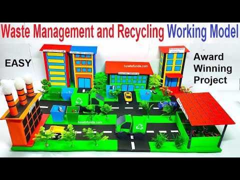 integrated waste management plastic recycling working model for science project diy howtofunda