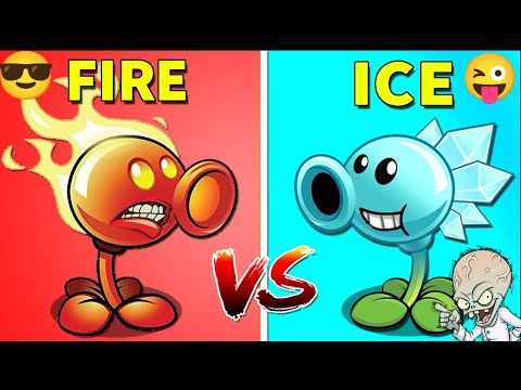 FIRE PEA vs SNOW PEA - Who Will Win? - PvZ 2 Plant VS Plant