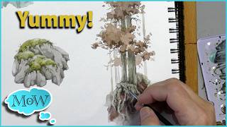 4 Tasty Sketchbook Snacks. Watercolor & Gouache