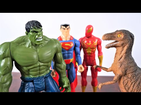 Super Heroes Vs Dinosaur | Dino battle heroes