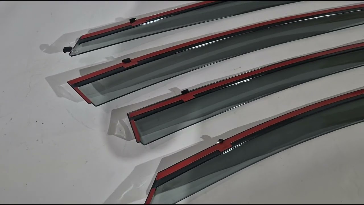 Hyundai Sonata YF 2010–2014 Okenní deflektory s chromovanou lištou Niken Luxury (4 ks) Video 1