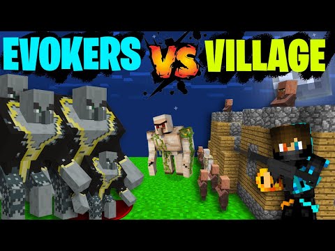 Minecraft Village VS 1000 Evokers😱| Minecraft Hindi