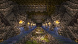 【Minecraft】意外と簡単！クリーパー遺跡風地下通路の作り方/How to make a creeper ruin【マインクラフト】【マイクラ建築】【作り方】【解説】【サバイバル建築】