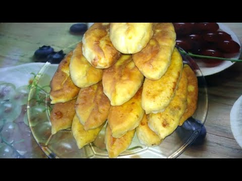 Быстрые ПИРОЖКИ с ВИШНЕЙ Жареные на сковороде ТЕСТО на КЕФИРЕ рецепт пирожков